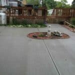 large concrete patio in Raleigh