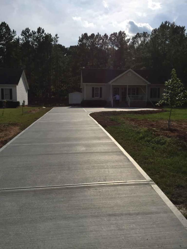 Concrete Paved Driveway, New Driveway in North Carolina