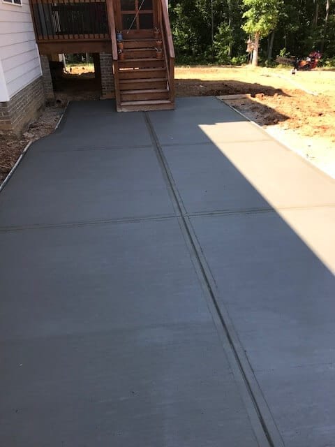 Completed Concrete sidewalk